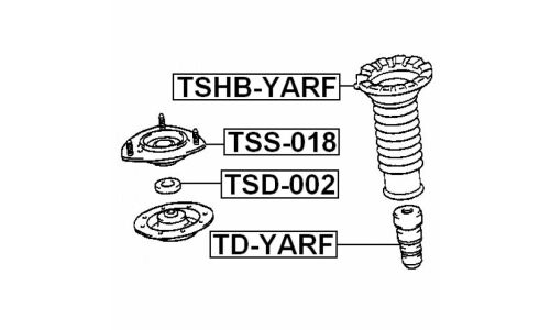 Опора амортизатора Febest, передняя, правая/левая, арт. TSS-018