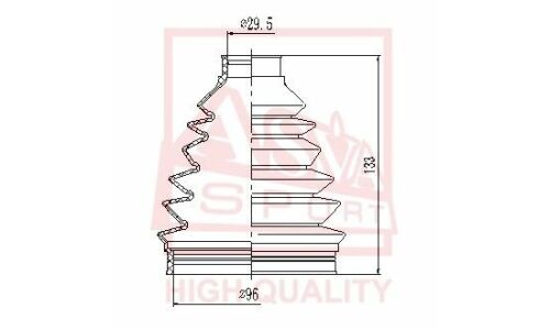 Комплект пыльника ШРУСа Asva, наружный, арт. ASBT-ME164