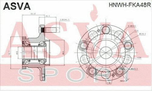 Ступица колеса с ABS | зад прав/лев Asva, арт. HNWH-FKA48R