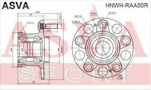 Ступица колеса Asva, арт. HNWH-RAA50R