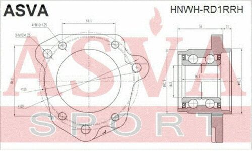 Подшипник ступицы колеса (комплект) | зад прав Asva, арт. HNWH-RD1RRH