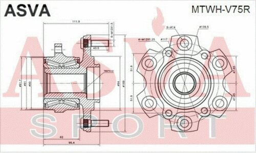 Ступица колеса Asva, арт. MTWH-V75R