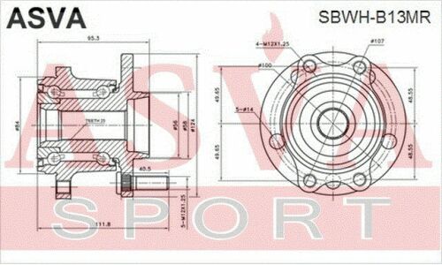 Ступица колеса Asva, арт. SBWH-B13MR