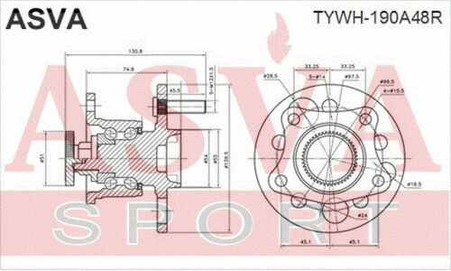 Ступица колеса Asva, для Toyota Caldina, арт. TYWH-190A48R