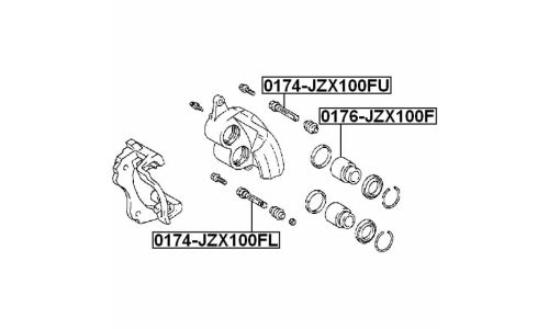 Направляющая тормозного суппорта Febest, передняя, арт. 0174-JZX100FL