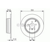 Диск тормозной | зад Bosch, арт. 0 986 479 612