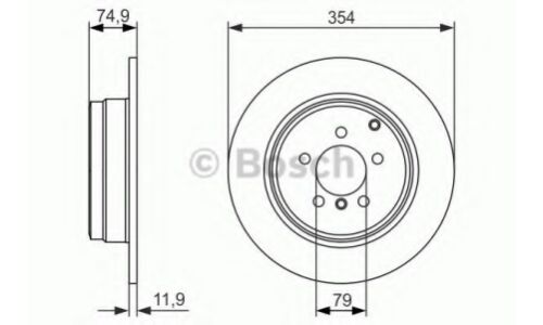 Диск тормозной | зад Bosch, арт. 0 986 479 612