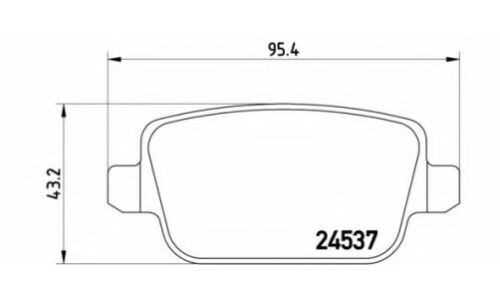 Колодки тормозные дисковые Brembo, комплект на ось (4 шт), арт. P24075