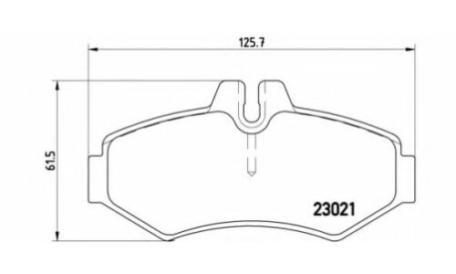 Колодки тормозные дисковые Brembo, комплект на ось (4 шт), арт. P50020