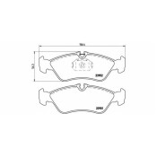 Колодки тормозные дисковые Brembo, комплект на ось (4 шт), арт. P50082