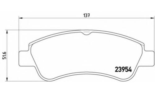 Колодки тормозные дисковые Brembo, комплект на ось (4 шт), арт. P61066