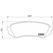 Колодки тормозные дисковые Brembo, комплект на ось (4 шт), арт. P83049