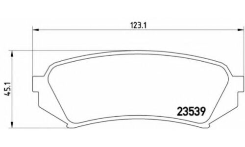 Колодки тормозные дисковые Brembo, комплект на ось (4 шт), арт. P83049
