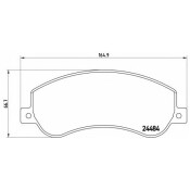 Колодки тормозные дисковые Brembo, комплект на ось (4 шт), арт. P85115
