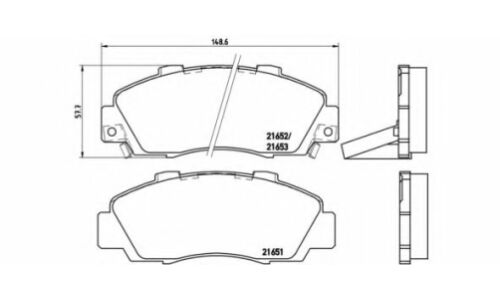 Колодки тормозные дисковые Brembo, комплект на ось (4 шт), арт. P28026