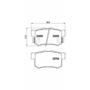 Колодки тормозные дисковые Brembo, комплект на ось (4 шт), арт. P28039