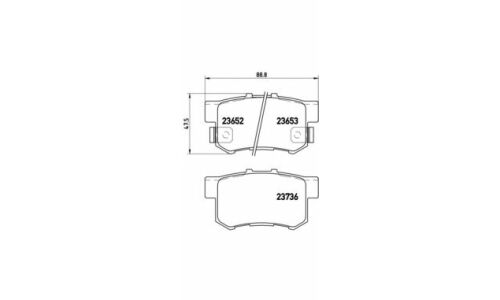 Колодки тормозные дисковые Brembo, комплект на ось (4 шт), арт. P28039