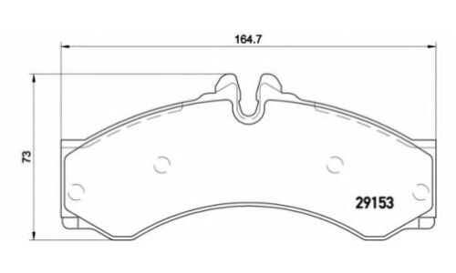 Колодки тормозные дисковые Brembo, комплект на ось (4 шт), арт. P50028