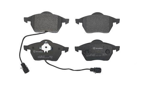 Колодки тормозные дисковые Brembo, комплект на ось (4 шт), арт. P85026