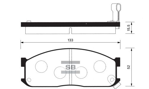 Колодки тормозные передние Sangsin, арт. SP 1044