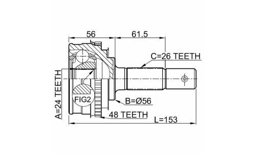 ШРУС Febest, внешний, арт. 0110-009A48