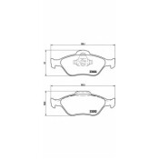 Колодки тормозные дисковые Brembo, комплект на ось (4 шт), арт. P24055