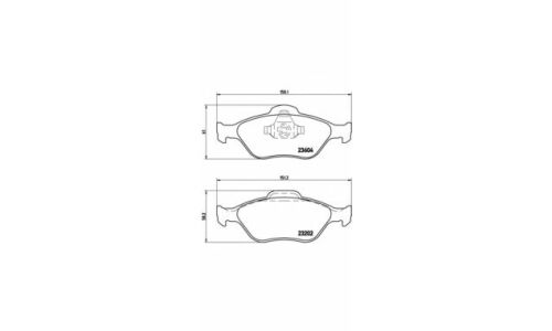 Колодки тормозные дисковые Brembo, комплект на ось (4 шт), арт. P24055