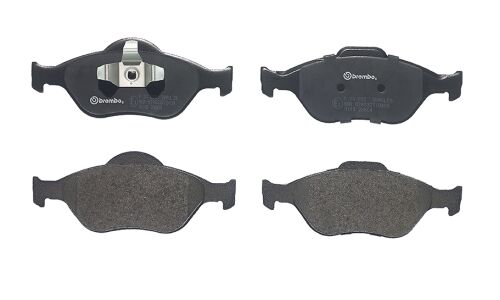 Колодки тормозные дисковые Brembo, комплект на ось (4 шт), арт. P24055