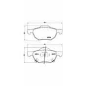 Колодки тормозные Brembo дисковые, арт. P28036