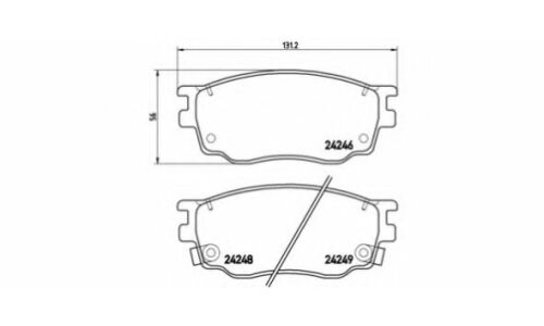 Колодки тормозные дисковые Brembo, комплект на ось (4 шт), арт. P49033