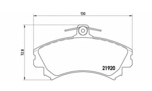 Колодки тормозные дисковые Brembo, комплект на ось (4 шт), арт. P50055