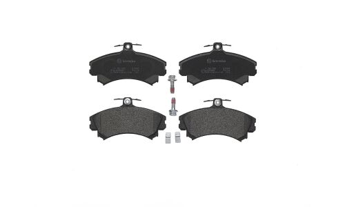 Колодки тормозные дисковые Brembo, комплект на ось (4 шт), арт. P50055