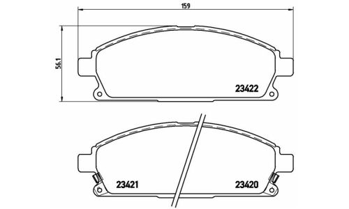 Колодки тормозные Brembo дисковые, арт. P56040