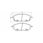 Колодки тормозные дисковые Brembo, комплект на ось (4 шт), арт. P 78 017