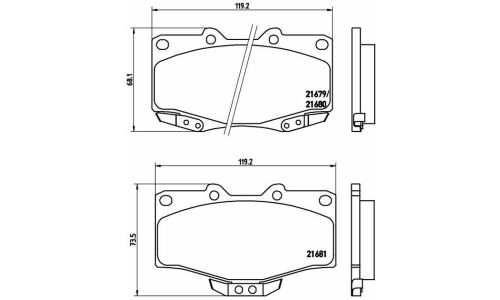 Колодки тормозные Brembo дисковые, арт. P83009