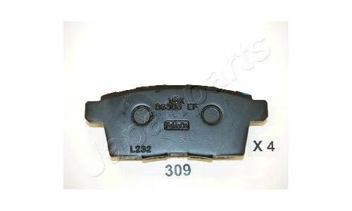 Колодки тормозные дисковые Japan Parts, задние, комплект на ось (4 шт), арт. PP-309AF
