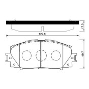Колодки тормозные дисковые Mando, передние, комплект на ось (4 шт), арт. MPT12