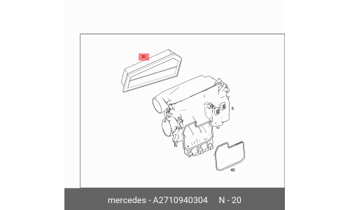 Фильтр воздушный Mercedes, арт. A2710940304