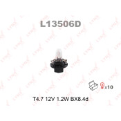Лампа LYNXauto BAX (BX8.4d black, T4.7), 12В, 1.2Вт, 1 шт, арт. L13506D