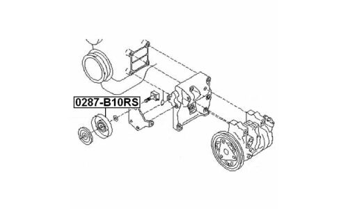 Ролик натяжной ремня кондиционера Febest, арт. 0287-B10RS