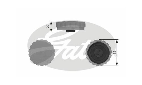 Крышка расширительного бачка системы охлаждения Gates, для Chevrolet Corsa / Vectra, Daewoo Nexia, Opel Astra / Combo / Corsa / Vectra, арт. RC235