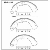 Колодки тормозные барабанные Allied Nippon, комплект на ось (4 шт), арт. ABS0231