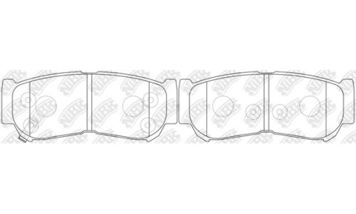 Колодки тормозные дисковые NiBK, комплект на ось (4 шт), арт. PN0447