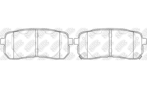 Колодки тормозные дисковые NiBK, комплект на ось (4 шт), арт. PN0457