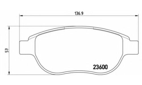 Колодки тормозные дисковые Brembo, комплект на ось (4 шт), арт. P61068