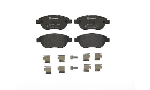 Колодки тормозные дисковые Brembo, комплект на ось (4 шт), арт. P61068