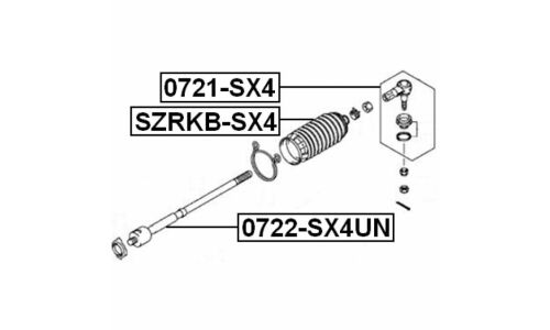 Наконечник рулевой тяги Febest, арт. 0721-SX4