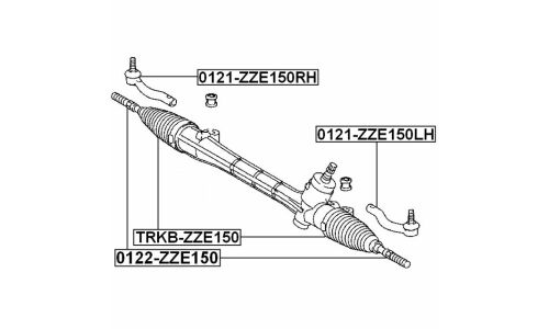 Наконечник рулевой тяги Febest, правый, арт. 0121-ZZE150RH