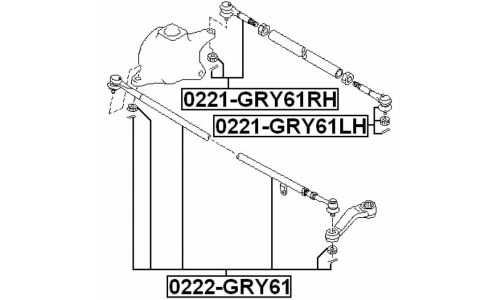 Наконечник рулевой тяги Febest, арт. 0221-GRY61RH