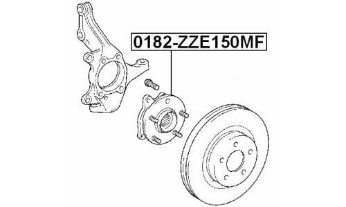 Ступица колеса Febest, арт. 0182-ZZE150MF